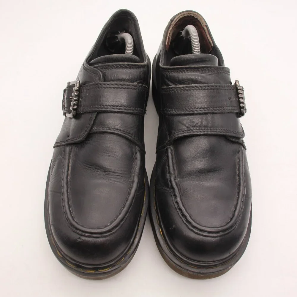 Dr. Doc Martens 8690 Men's Size UK 11 Black Leather Made In England Monk Strap - Picture 2 of 12